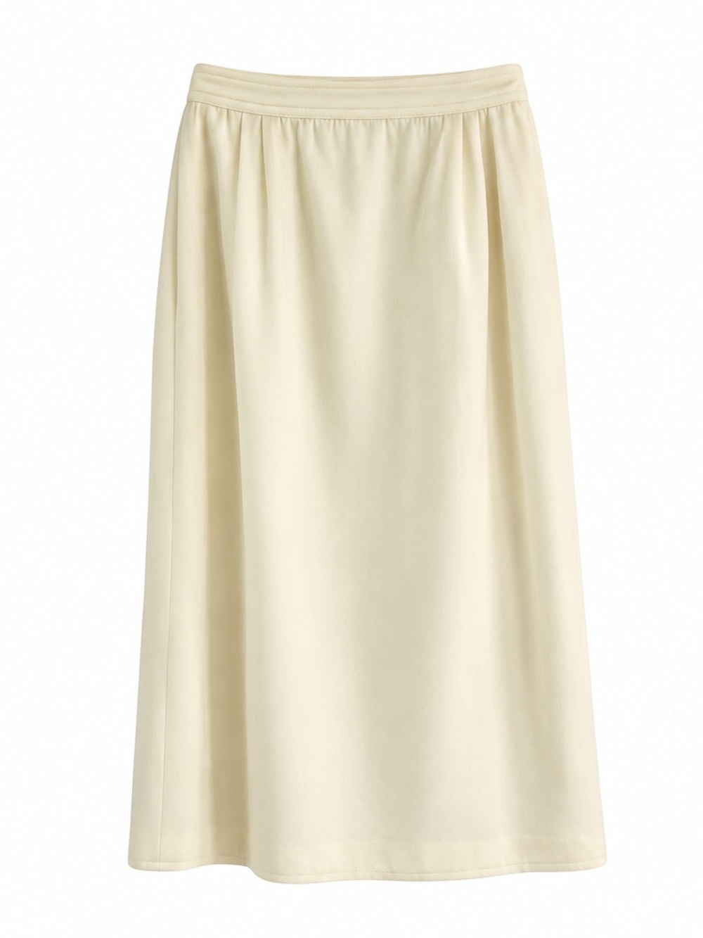 Vintage Valentino Miss V Cream Wool Midi Skirt IT 42 Made in Italy